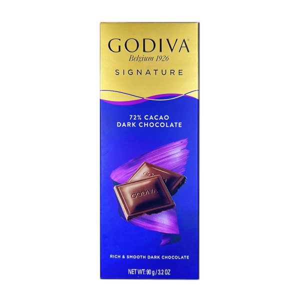 شکلات تخته ای گودیوا تلخ 72 درصد (godiva) 90 گرم - پاپیون مارکت